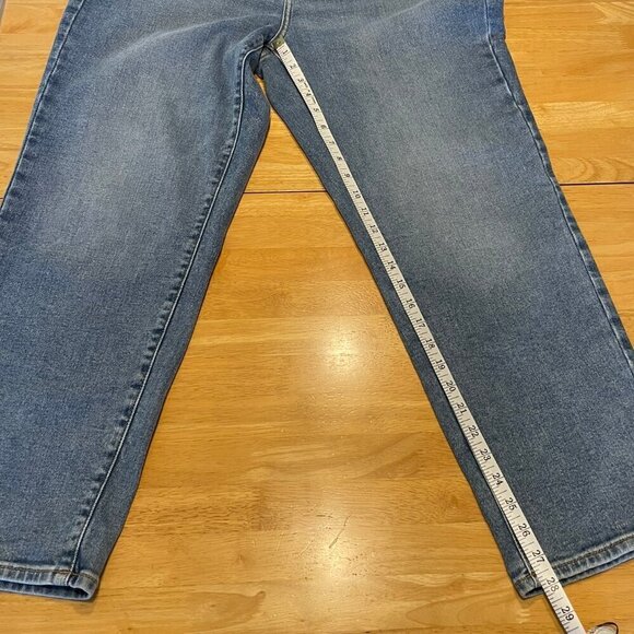 Joe Fresh + High Rise Straight Leg Medium Wash Jeans Denim Womens 16, 28' Inseam - Picture 13 of 16